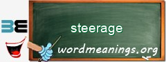 WordMeaning blackboard for steerage